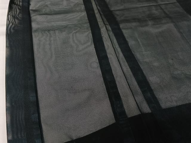 平和屋着物▽羽織　スリーシーズン　春夏秋　塵除け　黒地　正絹　逸品　AABL3817jh