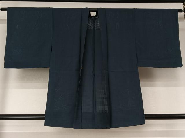 平和屋着物▽羽織　スリーシーズン　春夏秋　塵除け　格子紋紗　正絹　逸品　AABL3819jh