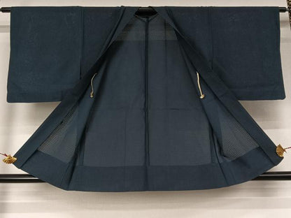 平和屋着物▽羽織　スリーシーズン　春夏秋　塵除け　格子紋紗　正絹　逸品　AABL3819jh