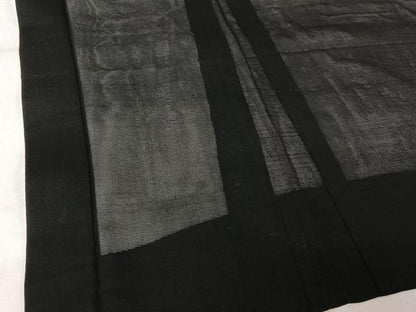 平和屋着物▽羽織　スリーシーズン　春夏秋　塵除け　絽　黒地　正絹　逸品　AABL3821jh