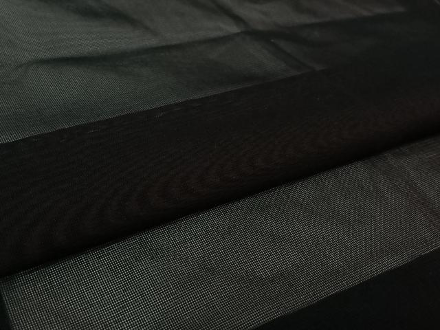 平和屋着物▽羽織　スリーシーズン　春夏秋　塵除け　紗　黒地　正絹　逸品　AABL3824jh