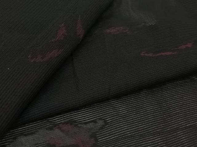平和屋着物▽羽織　スリーシーズン　春夏秋　塵除け　絽　霞文　黒地　正絹　逸品　AABL3826jh