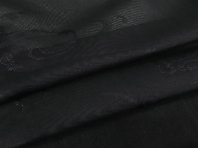 平和屋着物▽羽織　スリーシーズン　春夏秋　塵除け　流水紋紗　黒地　正絹　逸品　AABL3827jh