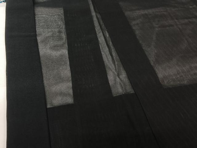 平和屋着物▽羽織　スリーシーズン　春夏秋　塵除け　紗　黒地　正絹　逸品　AABL3830jh