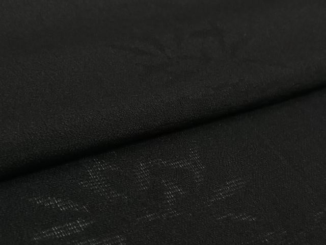 平和屋着物▽羽織　スリーシーズン　春夏秋　塵除け　草葉紋紗　黒地　正絹　逸品　AABL3832jh