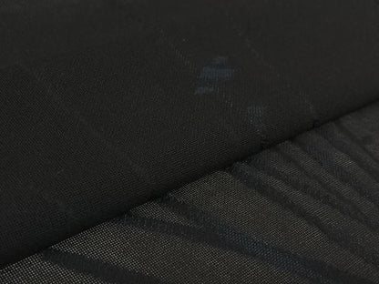 平和屋着物▽羽織　スリーシーズン　春夏秋　塵除け　紗　草花文　黒地　正絹　逸品　未使用　AABL3834jh