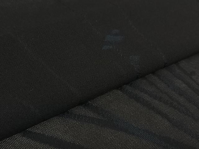 平和屋着物▽羽織　スリーシーズン　春夏秋　塵除け　紗　草花文　黒地　正絹　逸品　未使用　AABL3834jh
