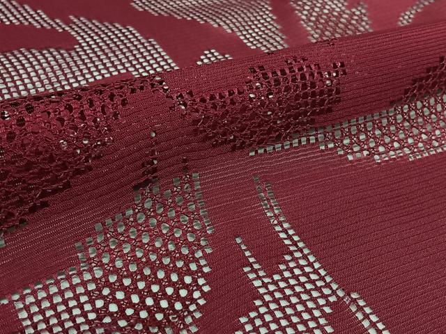 平和屋着物▽羽織　スリーシーズン　春夏秋　塵除け　絽　草花文　中紅色　正絹　逸品　AABL3843jh