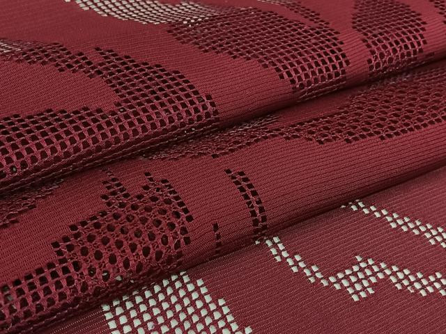 平和屋着物▽羽織　スリーシーズン　春夏秋　塵除け　絽　草花文　中紅色　正絹　逸品　AABL3843jh