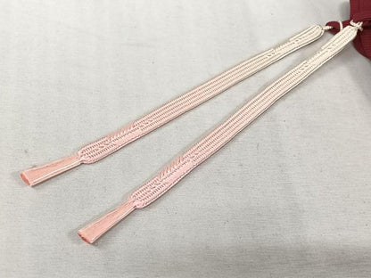 平和屋着物▽羽織　スリーシーズン　春夏秋　塵除け　絽　草花文　中紅色　正絹　逸品　AABL3843jh