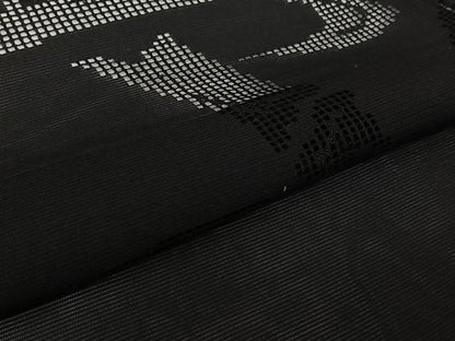 平和屋着物▽羽織　スリーシーズン　春夏秋　塵除け　絽　笹竹文　黒地　正絹　逸品　AABL3844jh