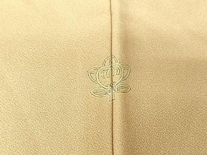 平和屋着物▽訪問着　単衣　刺繍　地紙花文　暈し染め　金銀彩　正絹　逸品　AABL3846jh
