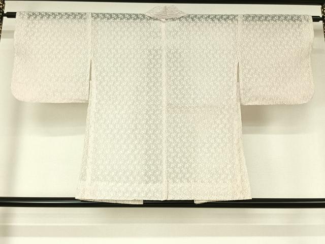 平和屋着物▽羽織　スリーシーズン　春夏秋　塵除け　総レース　舞蝶文　銀糸　洗える着物　AABL3854jh