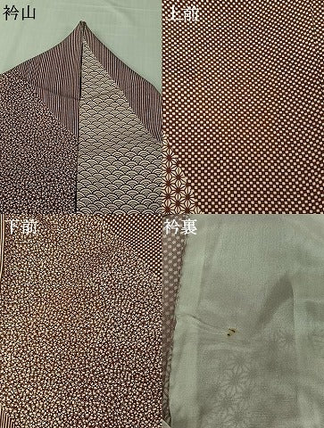 平和屋着物▽上質な小紋　単衣　吉祥舞蝶文　正絹　逸品　AABL3865jh
