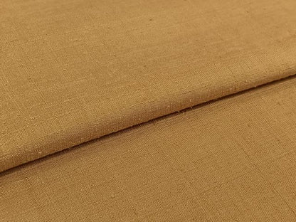 平和屋着物▽上質な紬　単衣　色無地　飴色　正絹　逸品　AABL3881jh