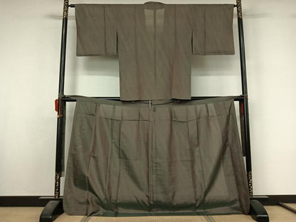 平和屋着物▽道中着　二部式　スリーシーズン　春夏秋　塵除け　霞文　暈し染め　正絹　逸品　AABL3885jh