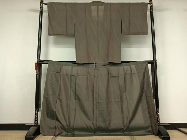 平和屋着物▽道中着　二部式　スリーシーズン　春夏秋　塵除け　霞文　暈し染め　正絹　逸品　AABL3885jh