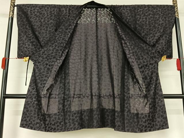 平和屋着物▽道中着　スリーシーズン　春夏秋　塵除け　ハート　ロング丈　正絹　逸品　AABL3889jh