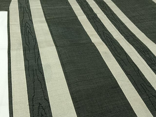 平和屋着物▽上質な紬　単衣　杢目間道　正絹　逸品　AABL3890jh