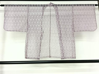 平和屋着物▽羽織　スリーシーズン　春夏秋　塵除け　総レース　草花文　銀糸　洗える着物　AABL3891jh