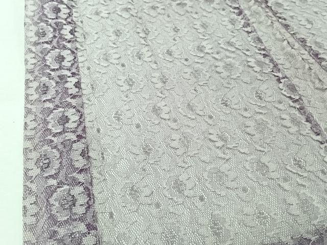 平和屋着物▽羽織　スリーシーズン　春夏秋　塵除け　総レース　草花文　銀糸　洗える着物　AABL3891jh