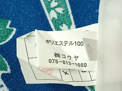 平和屋着物▽小紋　単衣　芝花文　洗える着物　AABL3894jh