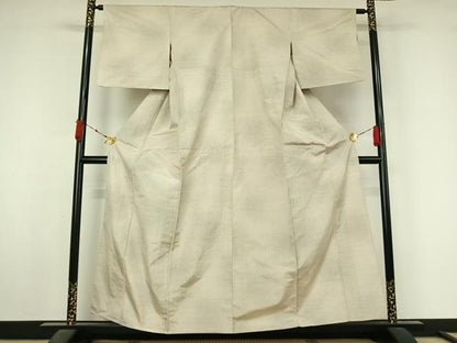 平和屋着物▽上質な紬　単衣　霞文　正絹　逸品　AABL3895jh
