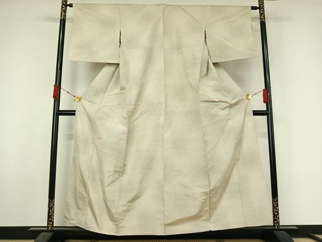 平和屋着物▽上質な紬　単衣　霞文　正絹　逸品　AABL3895jh