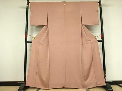 平和屋着物▽上質な色無地　単衣　霞地紋　虹色　正絹　逸品　AABL3917jh