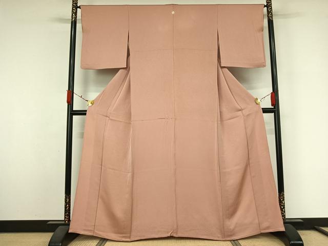 平和屋着物▽上質な色無地　単衣　霞地紋　虹色　正絹　逸品　AABL3917jh