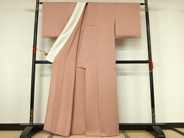 平和屋着物▽上質な色無地　単衣　霞地紋　虹色　正絹　逸品　AABL3917jh