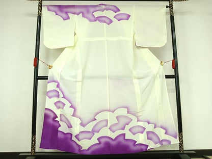 平和屋着物▽訪問着　単衣　地紙重ね文　暈し染め　洗える着物　AABL3919jh