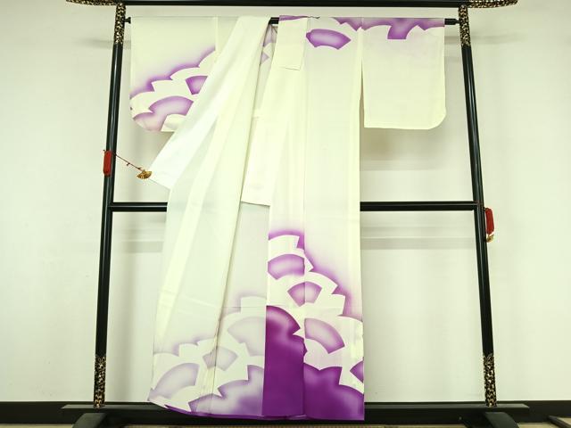 平和屋着物▽訪問着　単衣　地紙重ね文　暈し染め　洗える着物　AABL3919jh