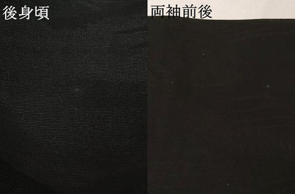 平和屋着物▽羽織　スリーシーズン　春夏秋　塵除け　流水文　黒地　正絹　逸品　AABL3921jh