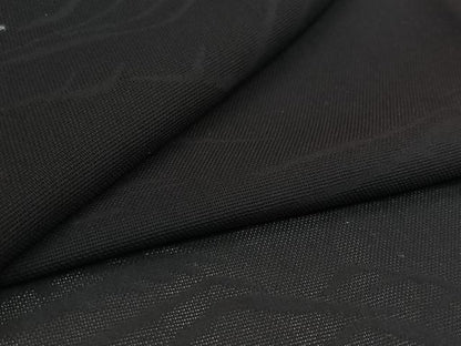 平和屋着物▽羽織　スリーシーズン　春夏秋　塵除け　流水文　黒地　正絹　逸品　AABL3921jh