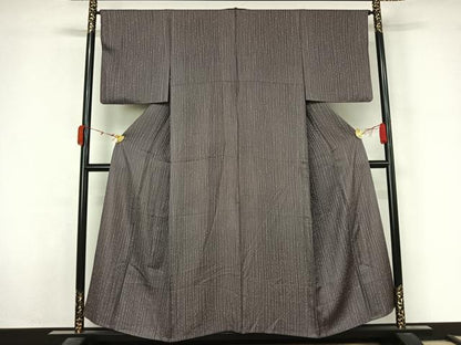 平和屋着物▽上質な小紋　単衣　蔦草文　金彩　正絹　逸品　AABL3930jh