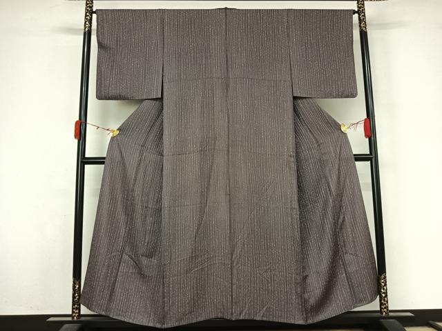 平和屋着物▽上質な小紋　単衣　蔦草文　金彩　正絹　逸品　AABL3930jh