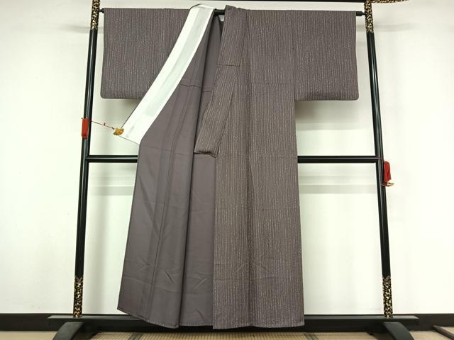 平和屋着物▽上質な小紋　単衣　蔦草文　金彩　正絹　逸品　AABL3930jh