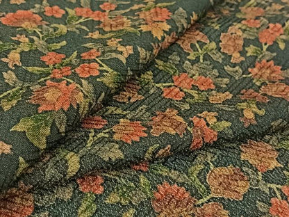 平和屋着物▽上質な小紋　単衣　草花文　正絹　逸品　AABL3931jh