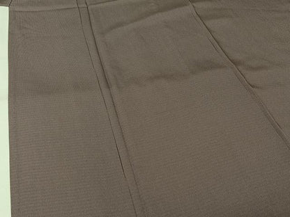 平和屋着物▽江戸小紋　単衣　万筋　白藤色×葡萄色　正絹　逸品　AABL3939jh