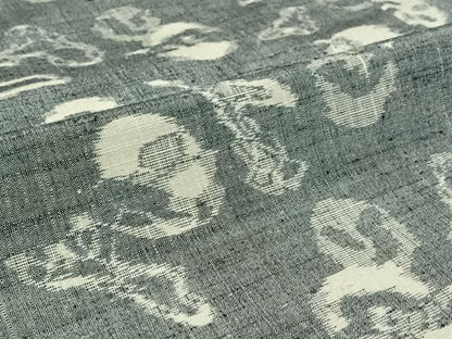 平和屋着物▽上質な紬　単衣　成り物　正絹　逸品　AABL3951jh