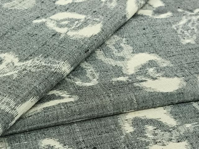 平和屋着物▽上質な紬　単衣　成り物　正絹　逸品　AABL3951jh