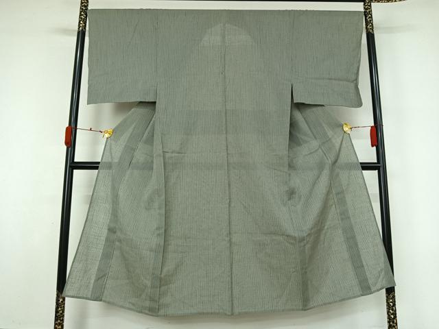 平和屋着物＊夏物　男性　紗紬　縞　正絹　逸品　AABL3953jh