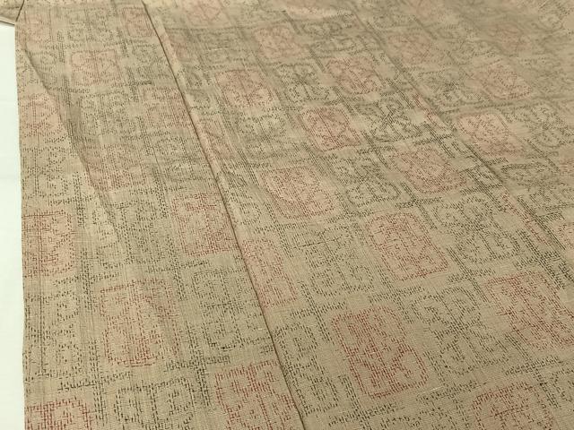 平和屋着物▽小紋　単衣　幾何学文様　AABL3958jh