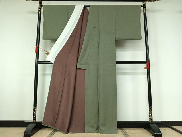 平和屋着物▽江戸小紋　単衣　角通し　正絹　逸品　AABL3960jh