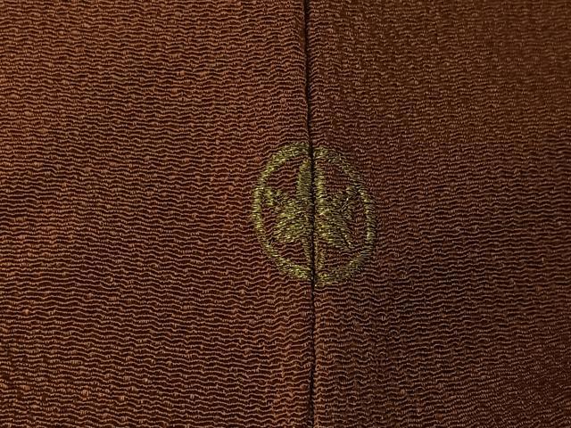 平和屋着物▽訪問着　単衣　駒刺繍　花唐草文　金糸　鬼しぼ縮緬　正絹　逸品　AABL3961jh