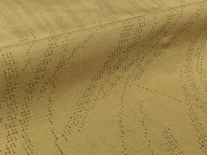 平和屋着物▽結城紬　単衣　80亀甲　流水文　正絹　逸品　AABL3962jh