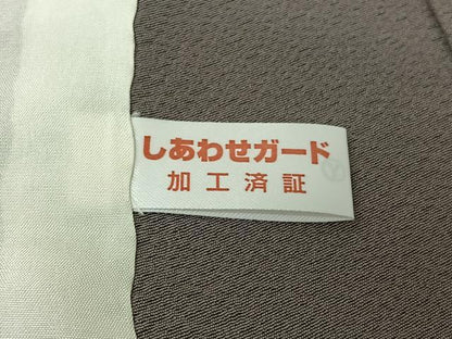 平和屋着物▽訪問着　単衣　刺繍　七宝花文　金糸　金彩　正絹　逸品　AABL3970jh
