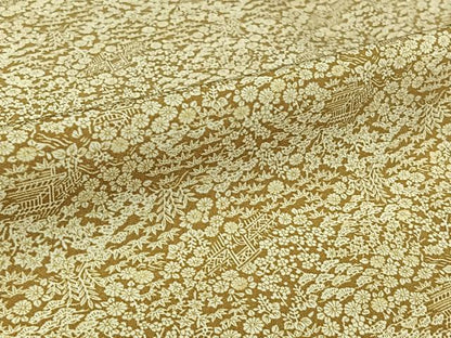 平和屋着物▽上質な小紋　単衣　風景花文　正絹　逸品　AABL3971jh