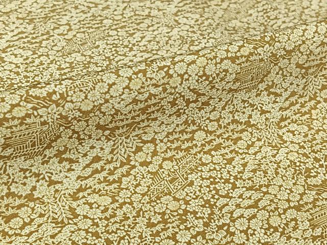 平和屋着物▽上質な小紋　単衣　風景花文　正絹　逸品　AABL3971jh